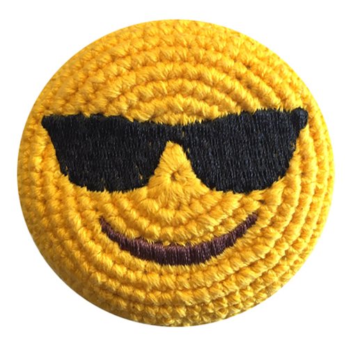Emoji Sunglasses Crocheted Footbag